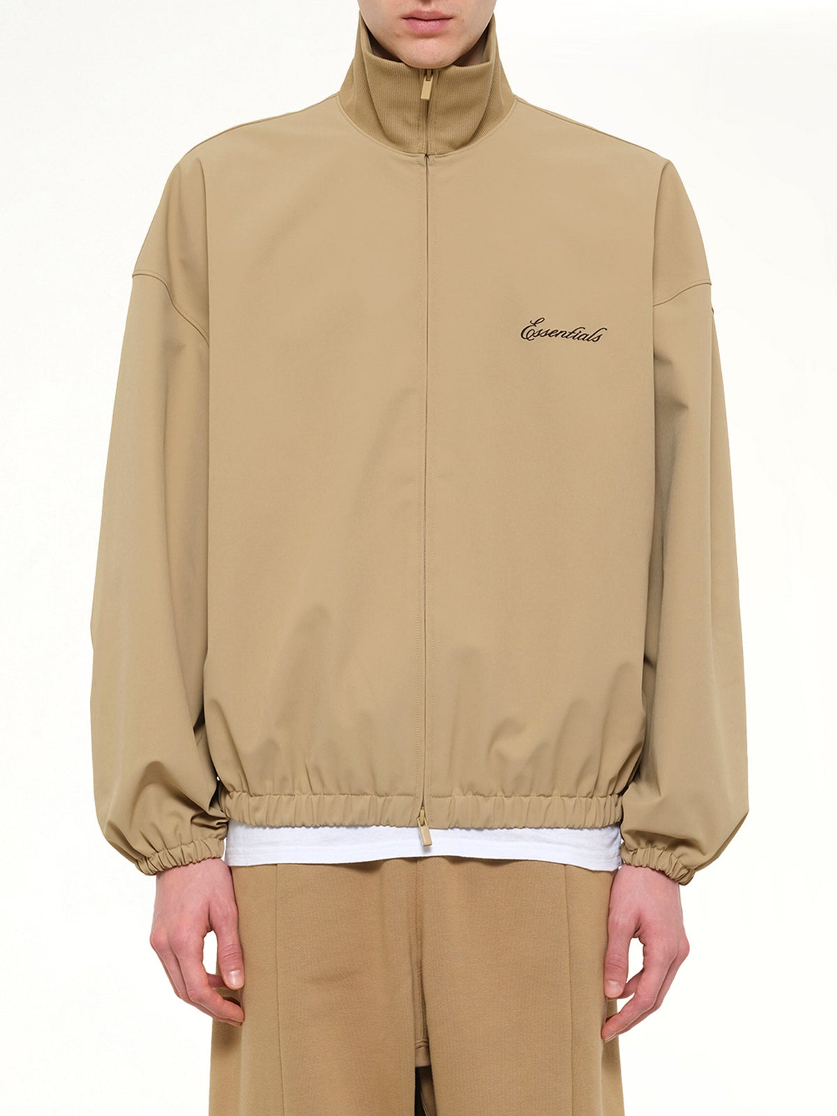 Image of Coats & Jackets. Product name - Signature Full Zip Track Jacket in Brown colour by brand - FEAR OF GOD ESSENTIALS