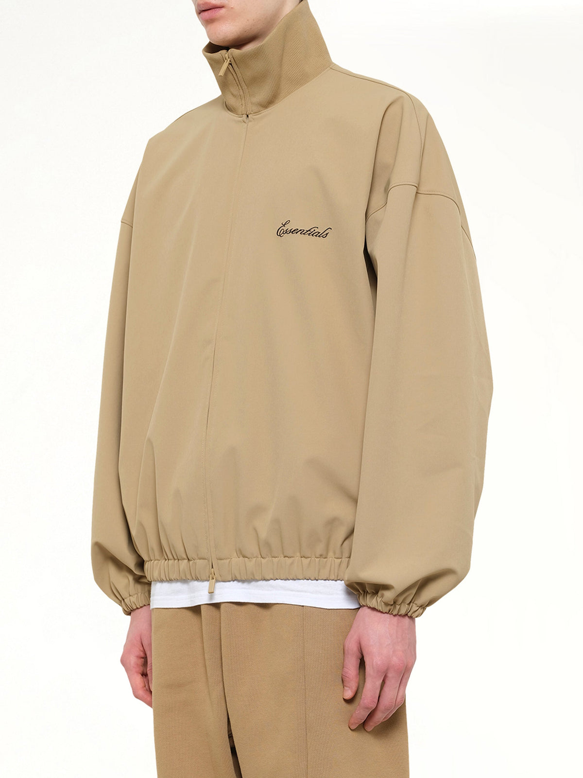 FEAR OF GOD ESSENTIALS Signature Full Zip Track Jacket (Brown)