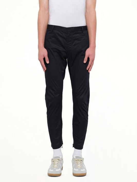 Image of a model wearing Pants. Product name - Biker Pants in Navy colour by brand - LANVIN