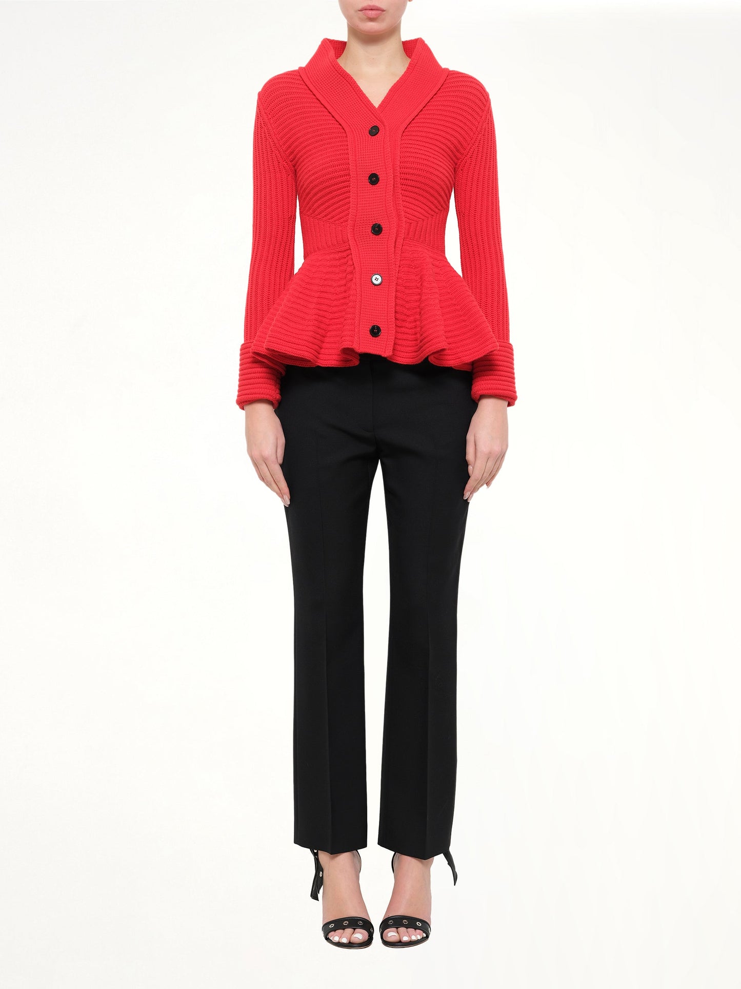 ALEXANDER MCQUEEN Chunky Cardigan (Red)