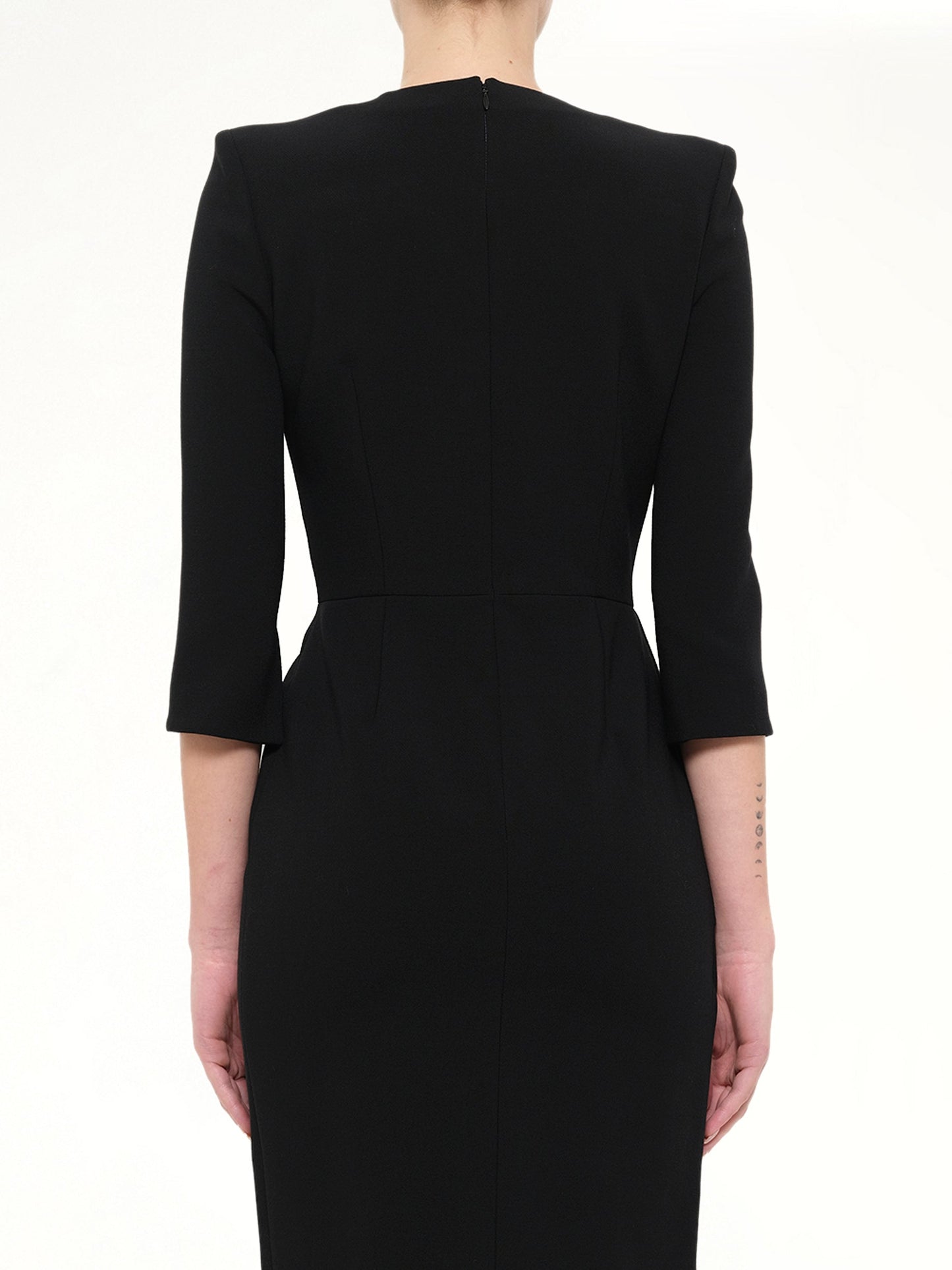 ALEXANDER MCQUEEN Crepe Dress (Black)