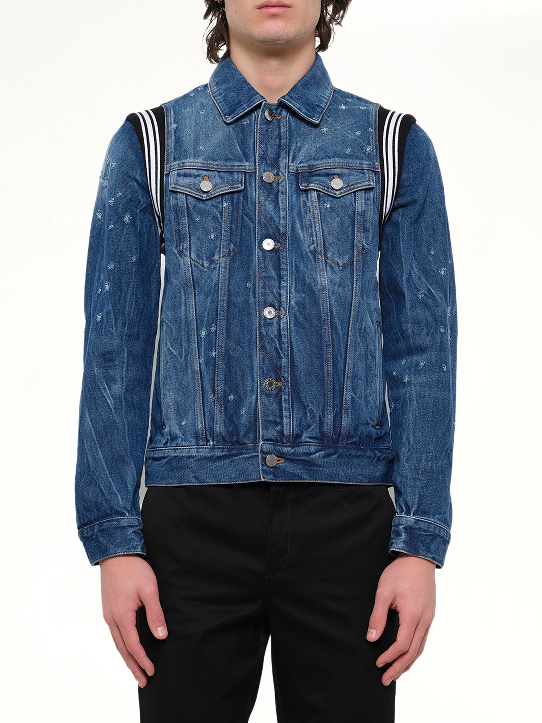 Image of Coats & Jackets. Product name - Denim Jacket in Blue colour by brand - GIVENCHY