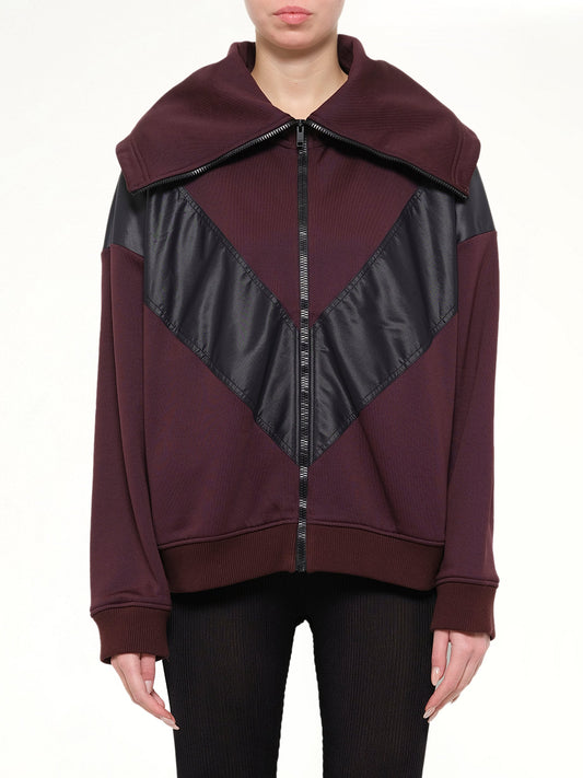 Image of Coats & Jackets. Product name - Destructured Jersey Jacket in Burgundy colour by brand - GIVENCHY