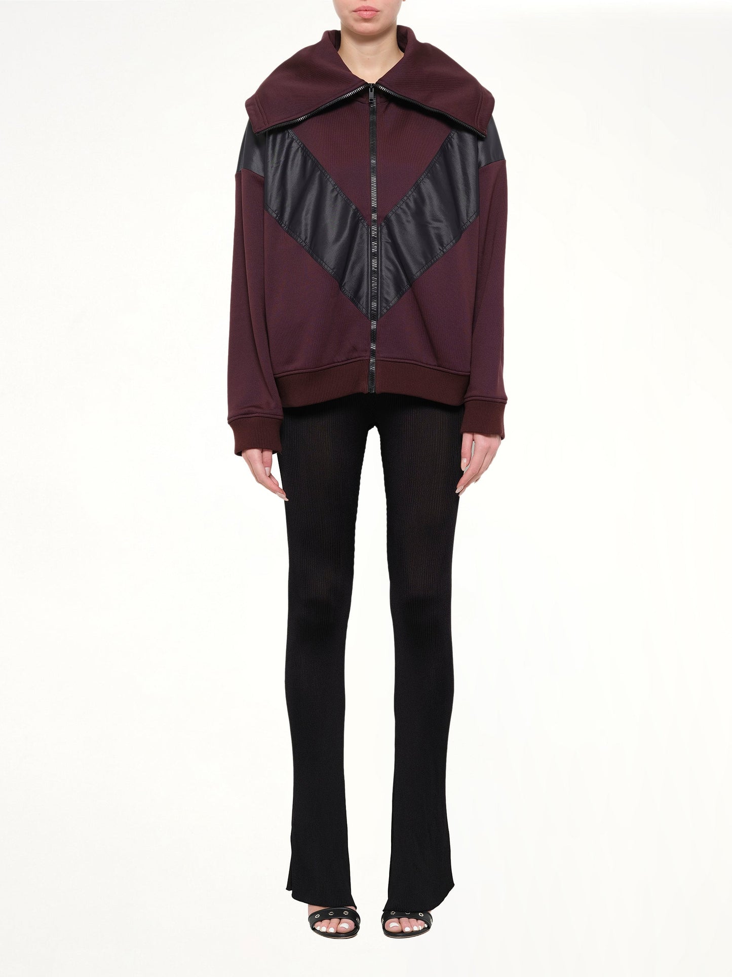 GIVENCHY Destructured Jersey Jacket (Burgundy)