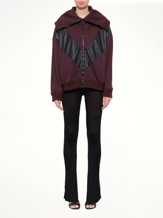 GIVENCHY Destructured Jersey Jacket (Burgundy)