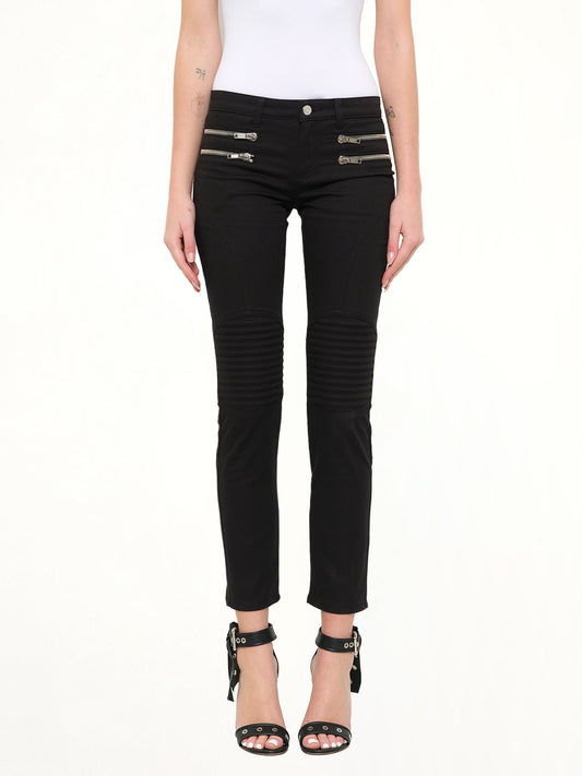 Image of a model wearing Pants. Product name - Givenchy Pants in Black colour by brand - GIVENCHY