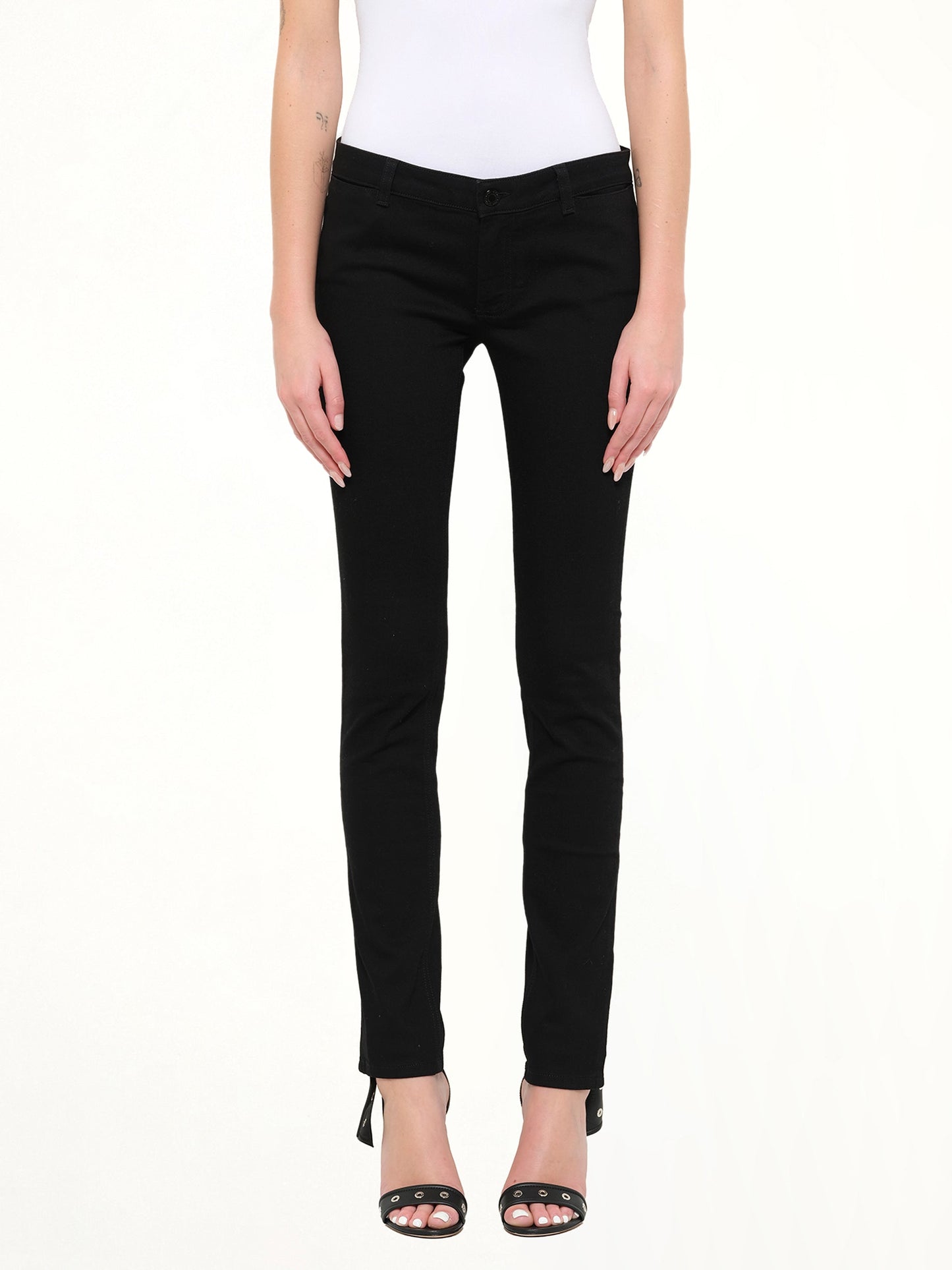 Image of a model wearing Pants. Product name - Givenchy Trousers in Red colour by brand - GIVENCHY
