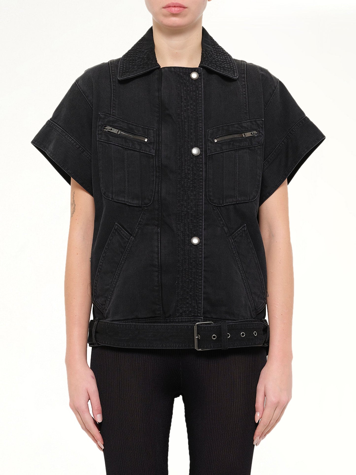 Image of Coats & Jackets. Product name - Jacket With Belt in Black colour by brand - GIVENCHY