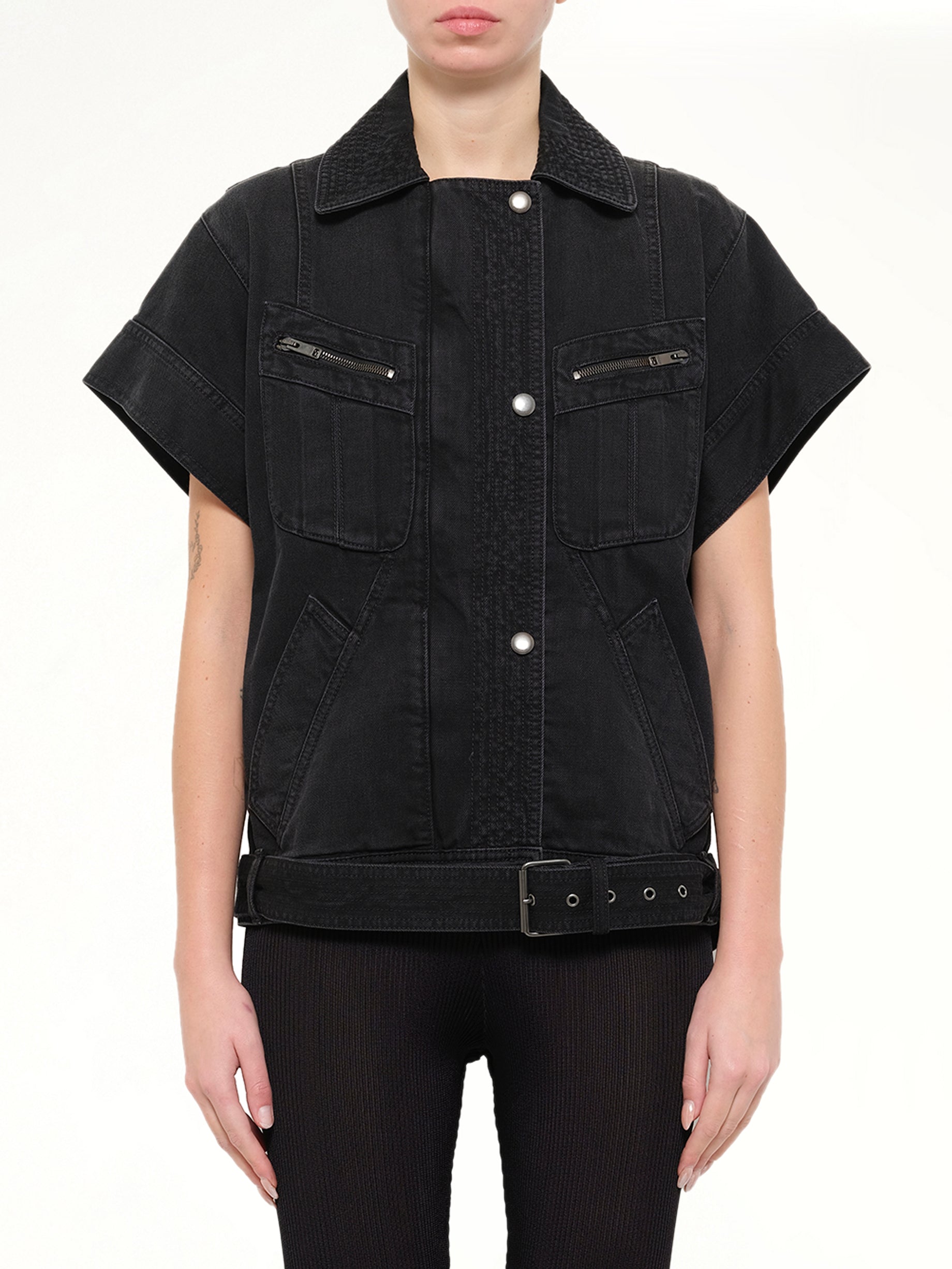Image of Coats & Jackets. Product name - Jacket With Belt in Black colour by brand - GIVENCHY