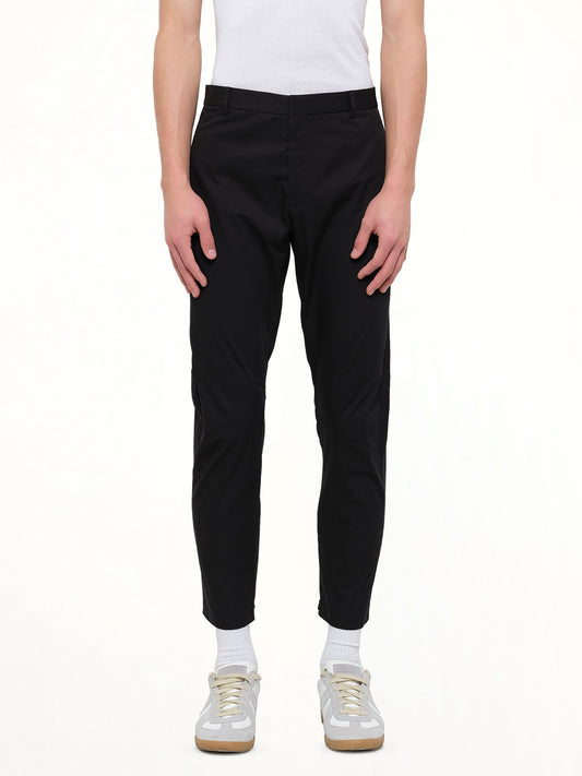 Image of a model wearing Pants. Product name - Lanvin Biker Pants in Black colour by brand - LANVIN