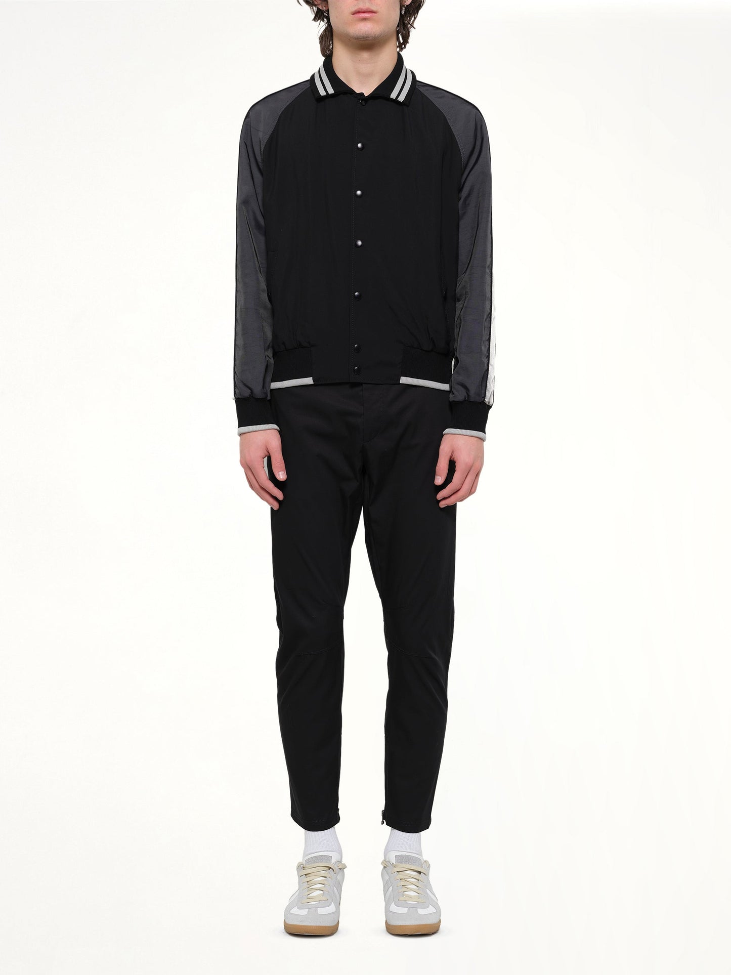 LANVIN Piping Baseball Jacket (Black)