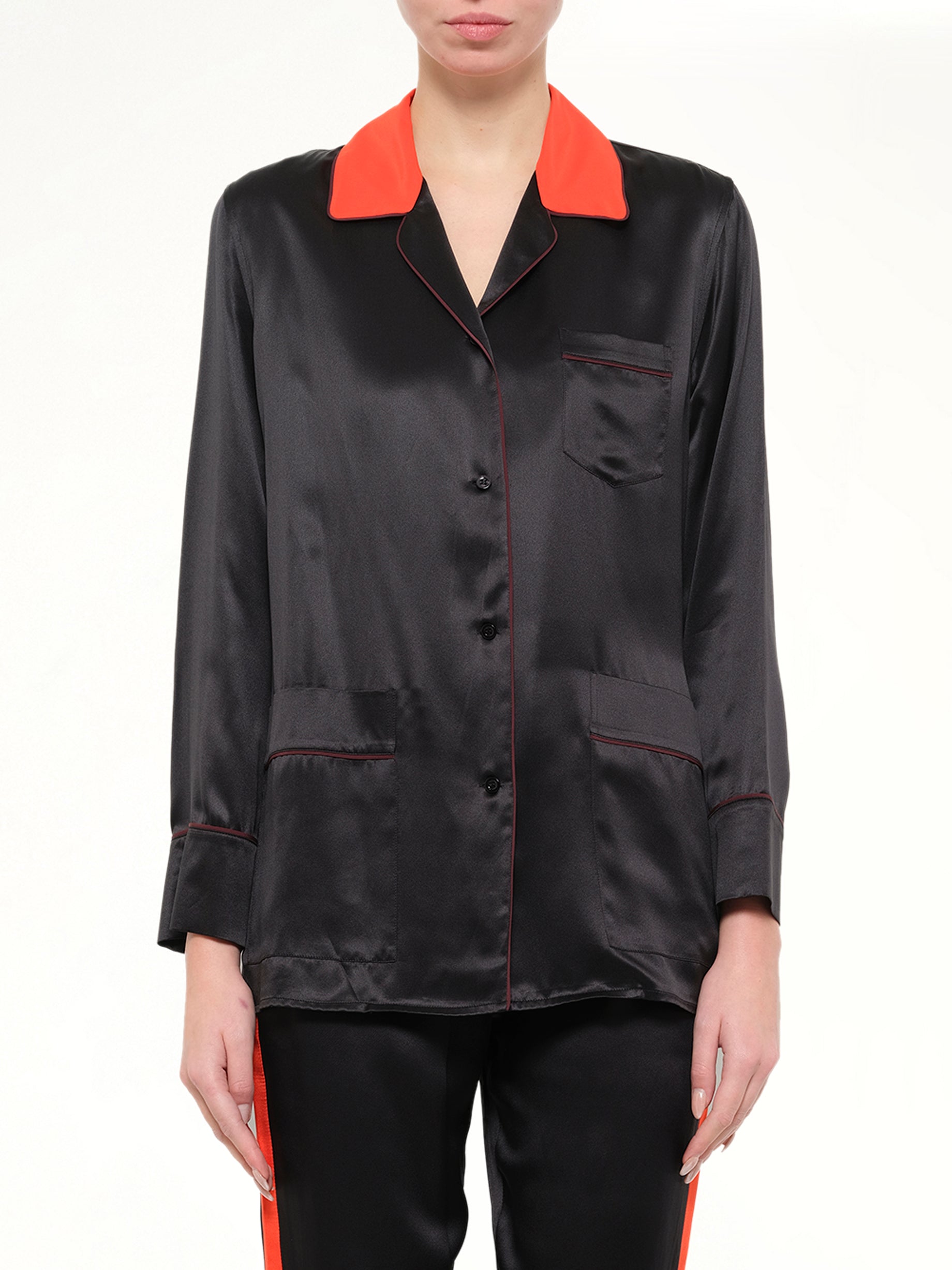 Image of Shirts. Product name - Silk Shirt in Black colour by brand - GIVENCHY