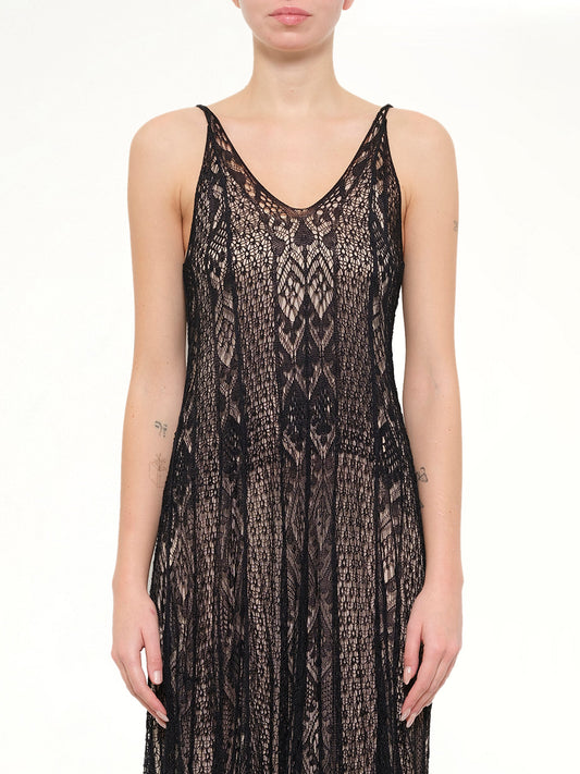 Image of Dresses. Product name - Sleeveless Long Dress in Black colour by brand - ALEXANDER MCQUEEN