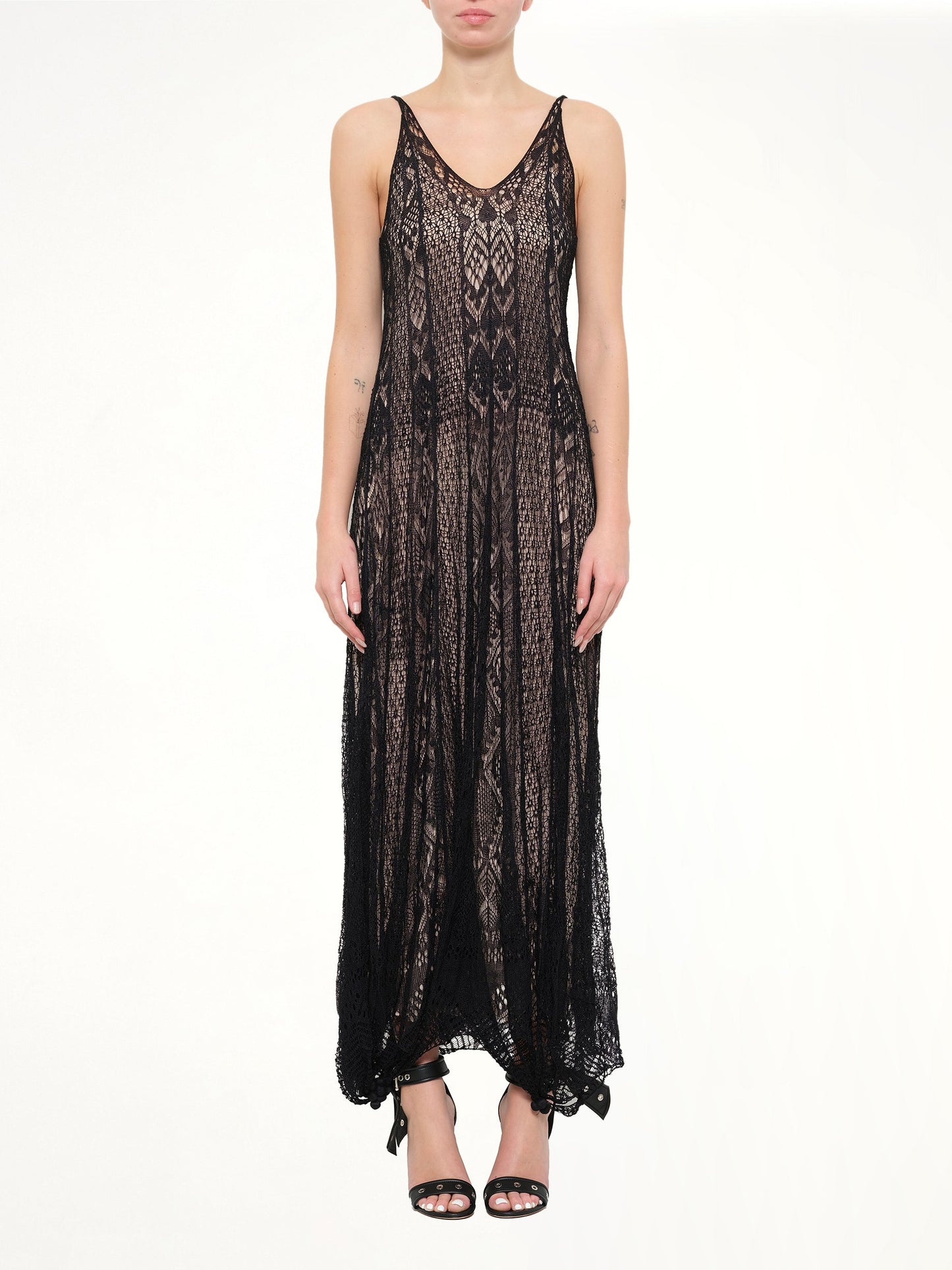 ALEXANDER MCQUEEN Sleeveless Long Dress (Black)