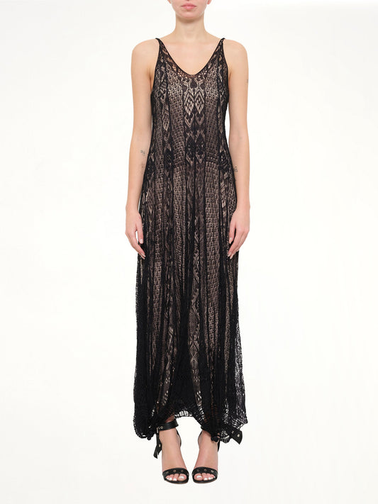 ALEXANDER MCQUEEN Sleeveless Long Dress (Black)