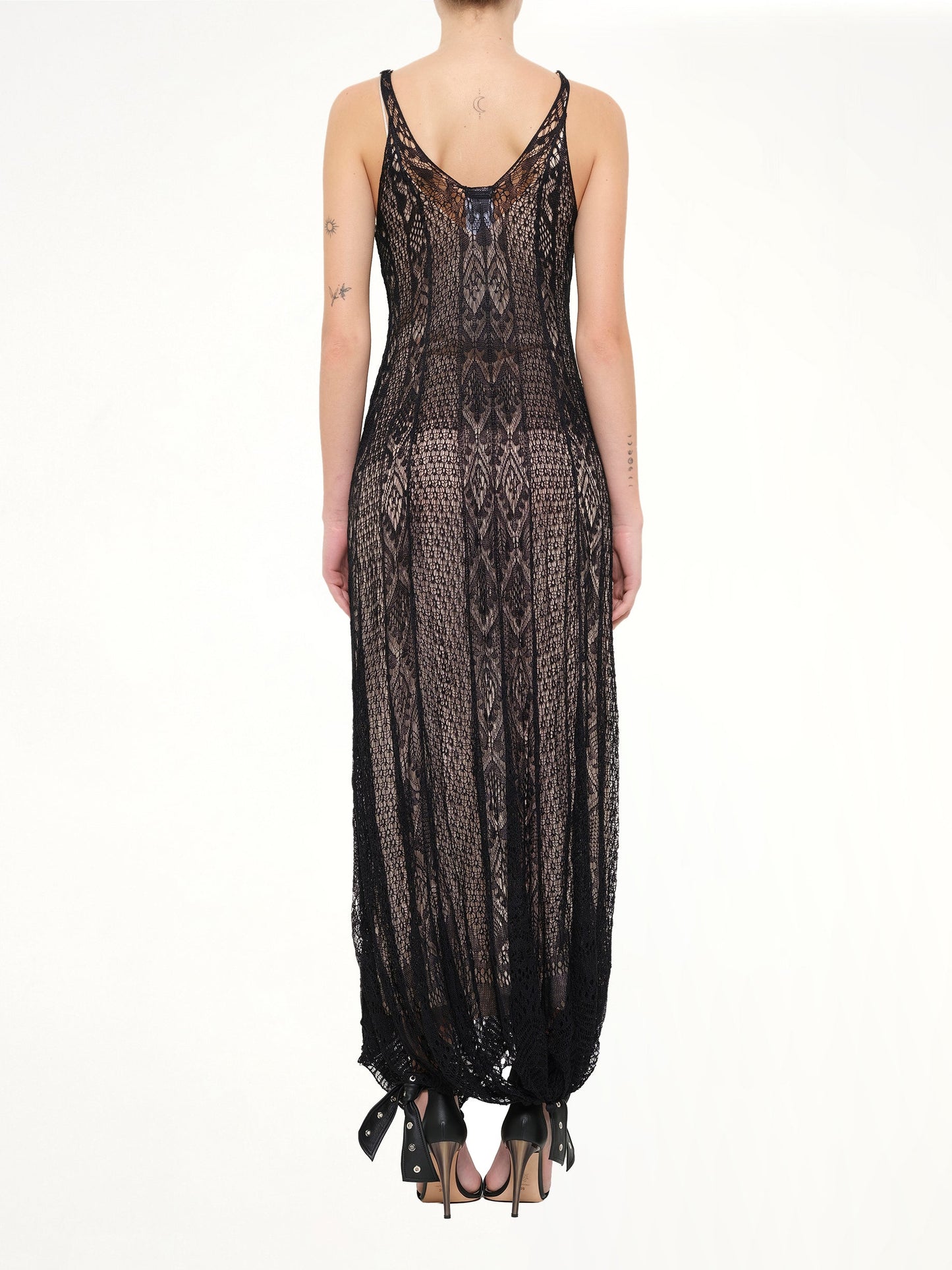 ALEXANDER MCQUEEN Sleeveless Long Dress (Black)