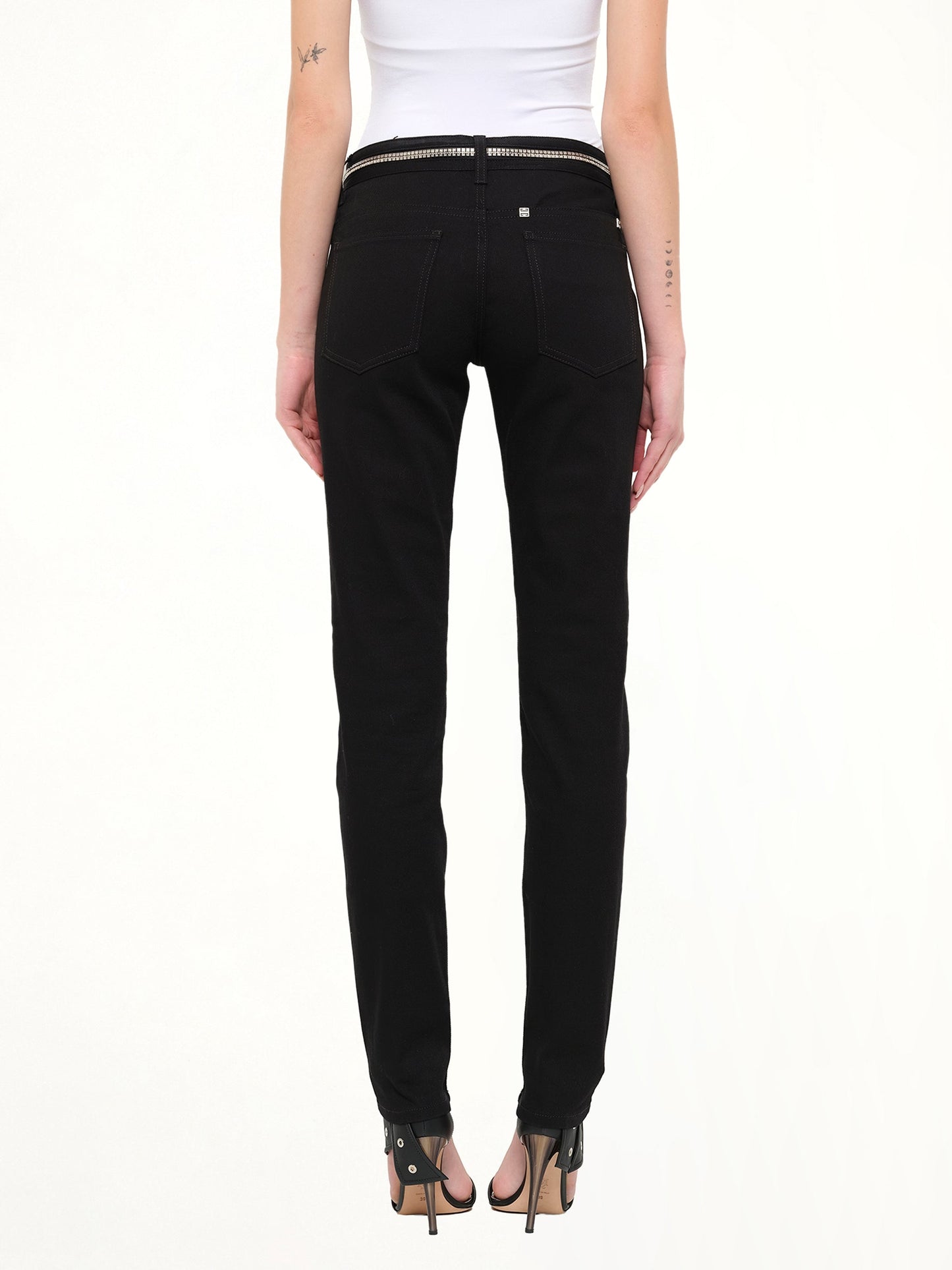 GIVENCHY Slim Fit Denim with Zipper at Waist (Black)