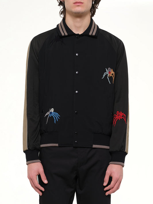 Image of Coats & Jackets. Product name - Spider Embroidered Jacket in Black colour by brand - LANVIN
