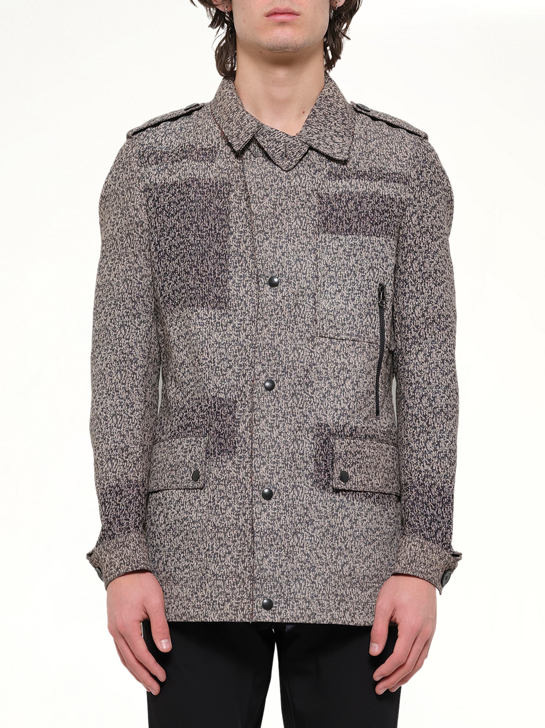 Image of Coats & Jackets. Product name - Washed Safari Jacket in Blue colour by brand - LANVIN