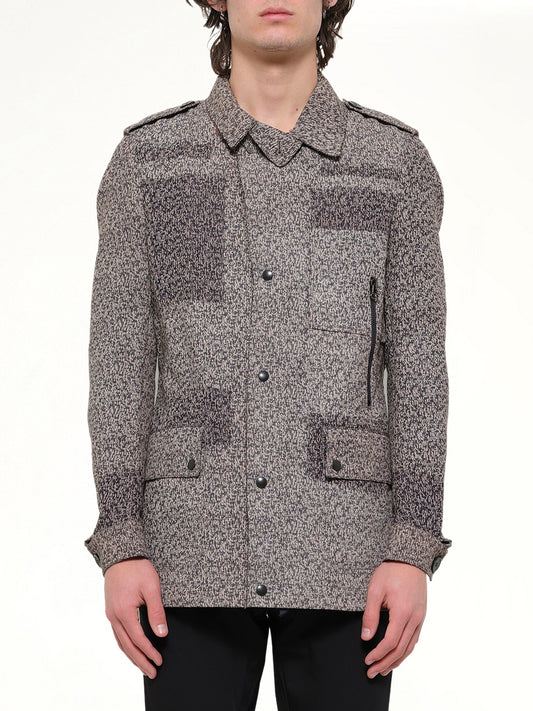 Image of Coats & Jackets. Product name - Washed Safari Jacket in Blue colour by brand - LANVIN