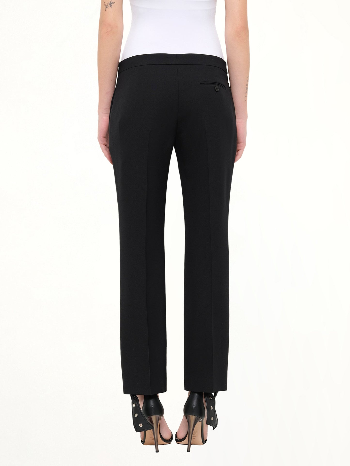ALEXANDER MCQUEEN Wool Silk Pants (Black)