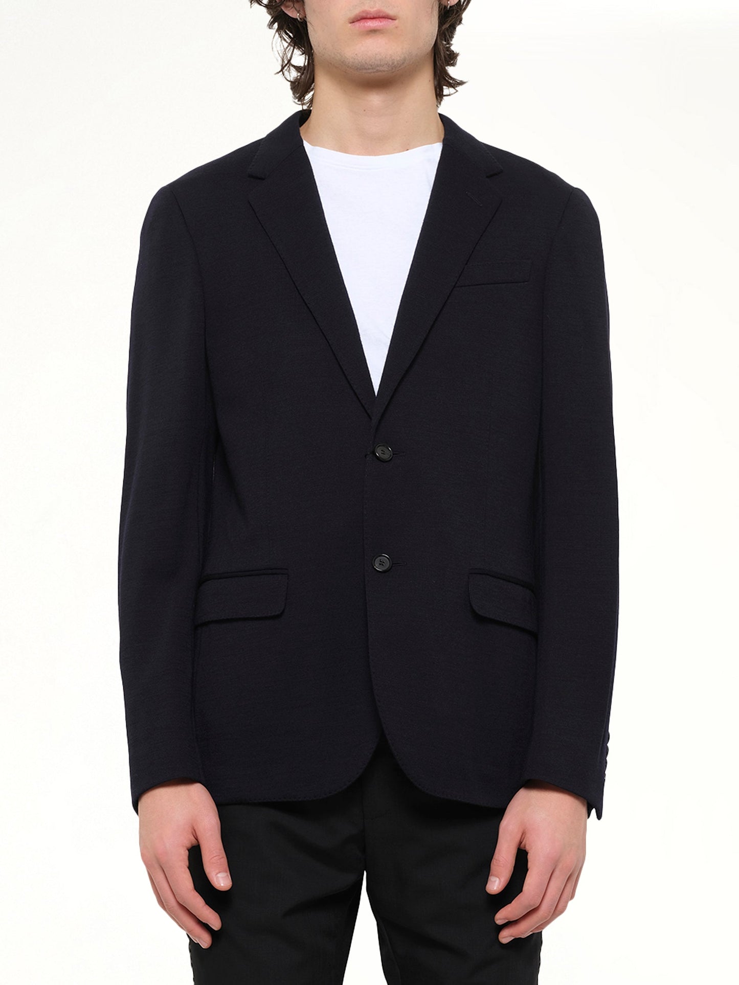 Image of Coats & Jackets. Product name - D8 Light Jacket in Navy colour by brand - LANVIN