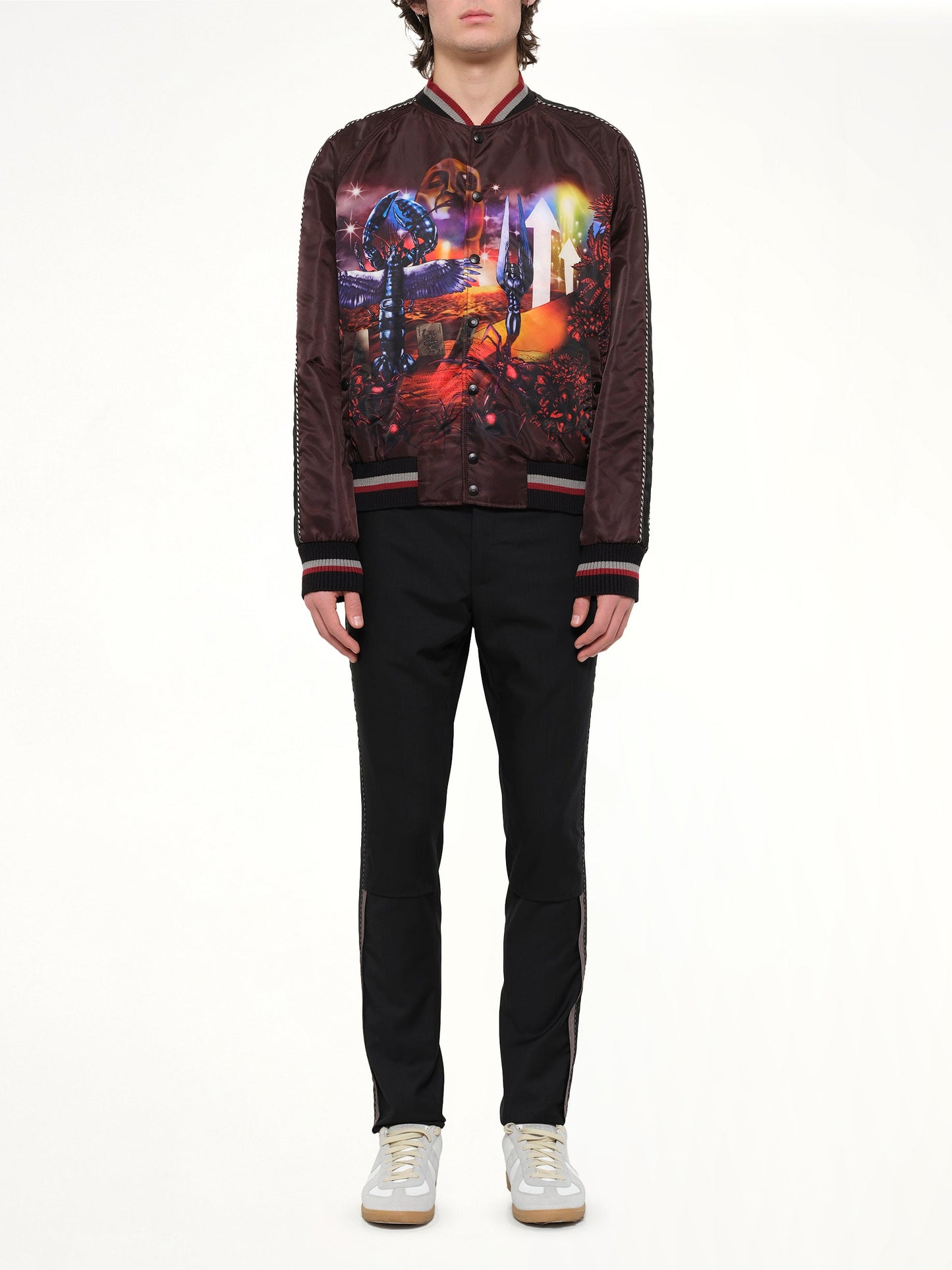 LANVIN Dune Baseball Jacket (Burg)