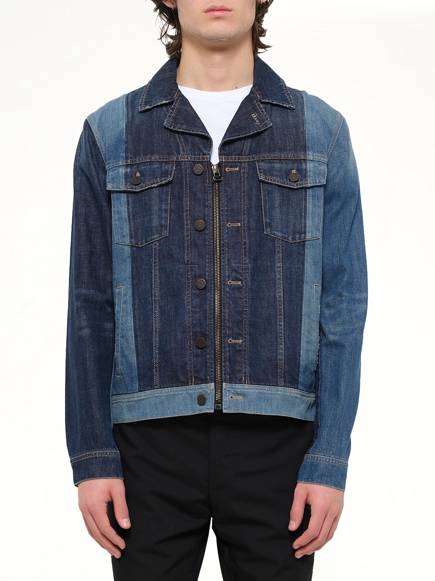 Image of Coats & Jackets. Product name - L/S Denim Jacket in Blue colour by brand - LANVIN