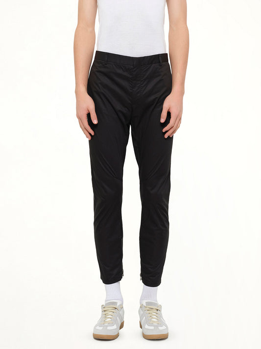 Image of a model wearing Pants. Product name - Lanvin Biker Pants in Black colour by brand - LANVIN