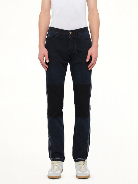 Image of Jeans. Product name - Skinny Patch Jean in Anthracite colour by brand - LANVIN