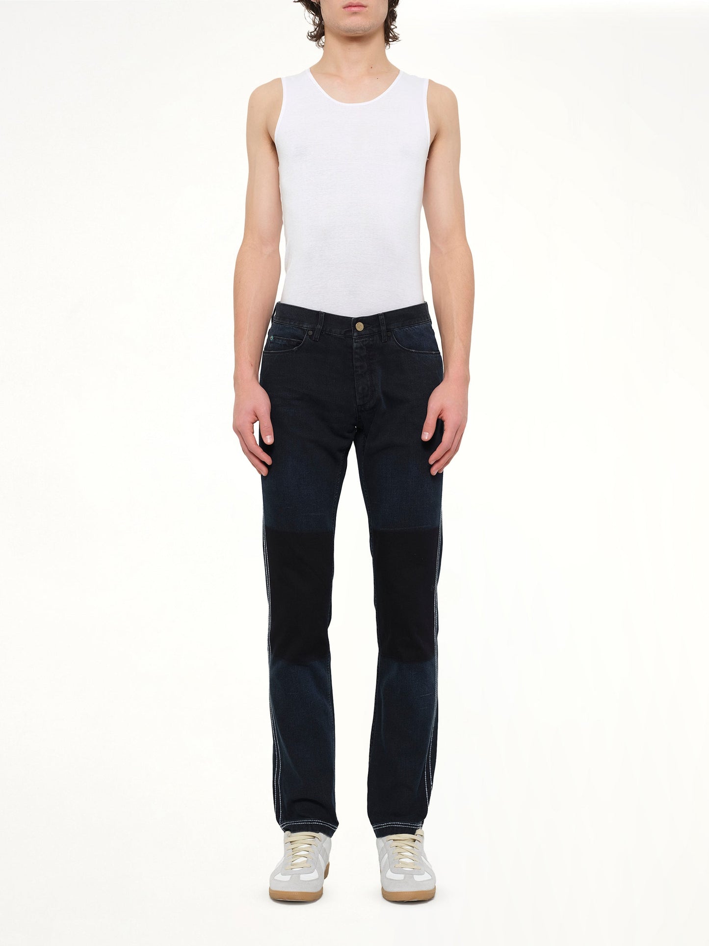 LANVIN Skinny Patch Jean (Anthracite)