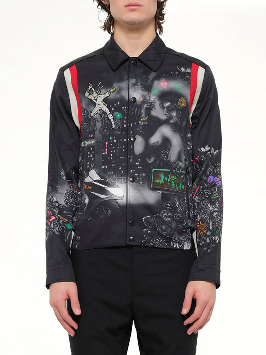 Image of a model wearing Outerwear. Product name - The Party Knit in Black colour by brand - LANVIN