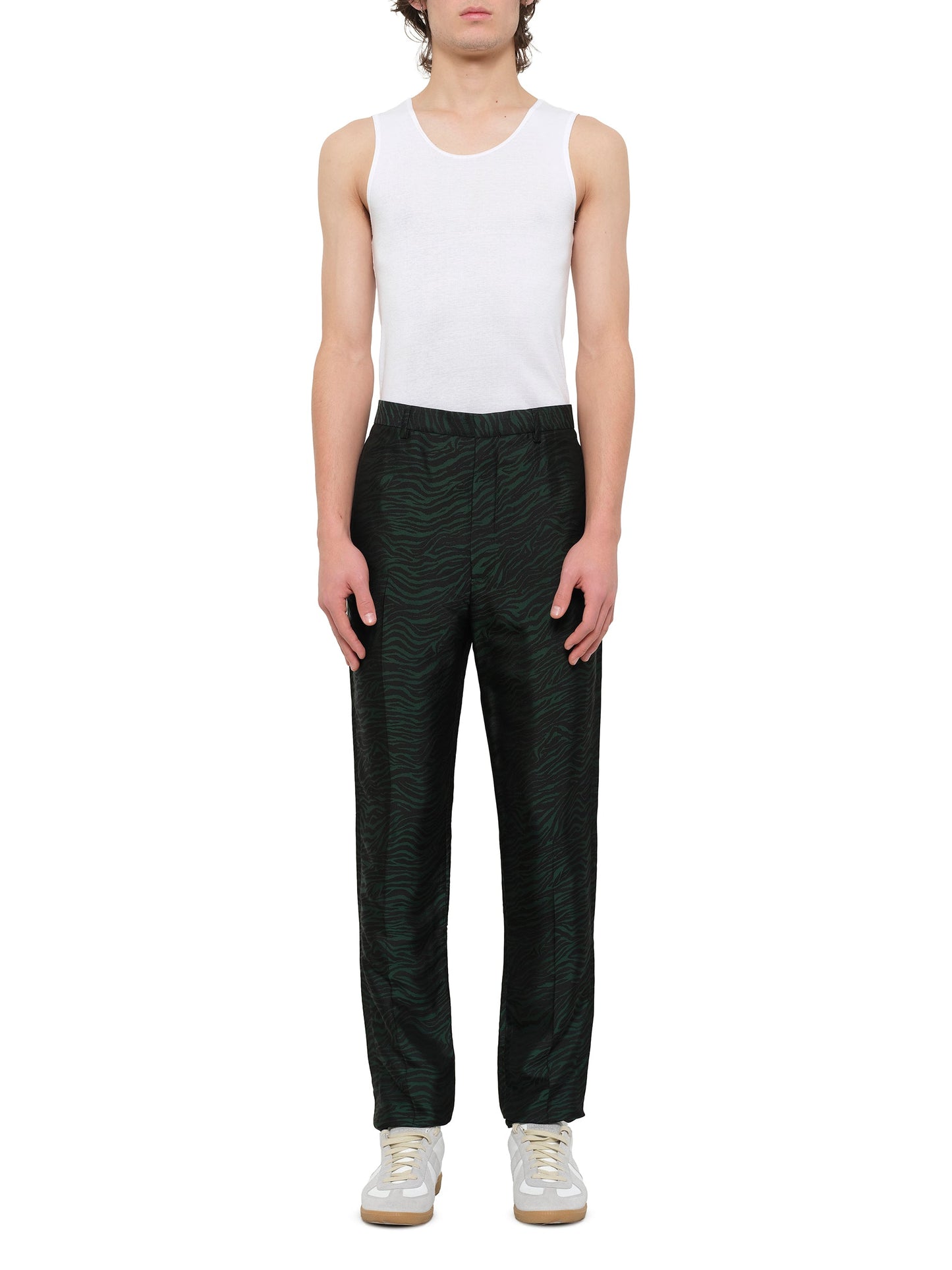 LANVIN Zebra Jacquard Pant (Green)