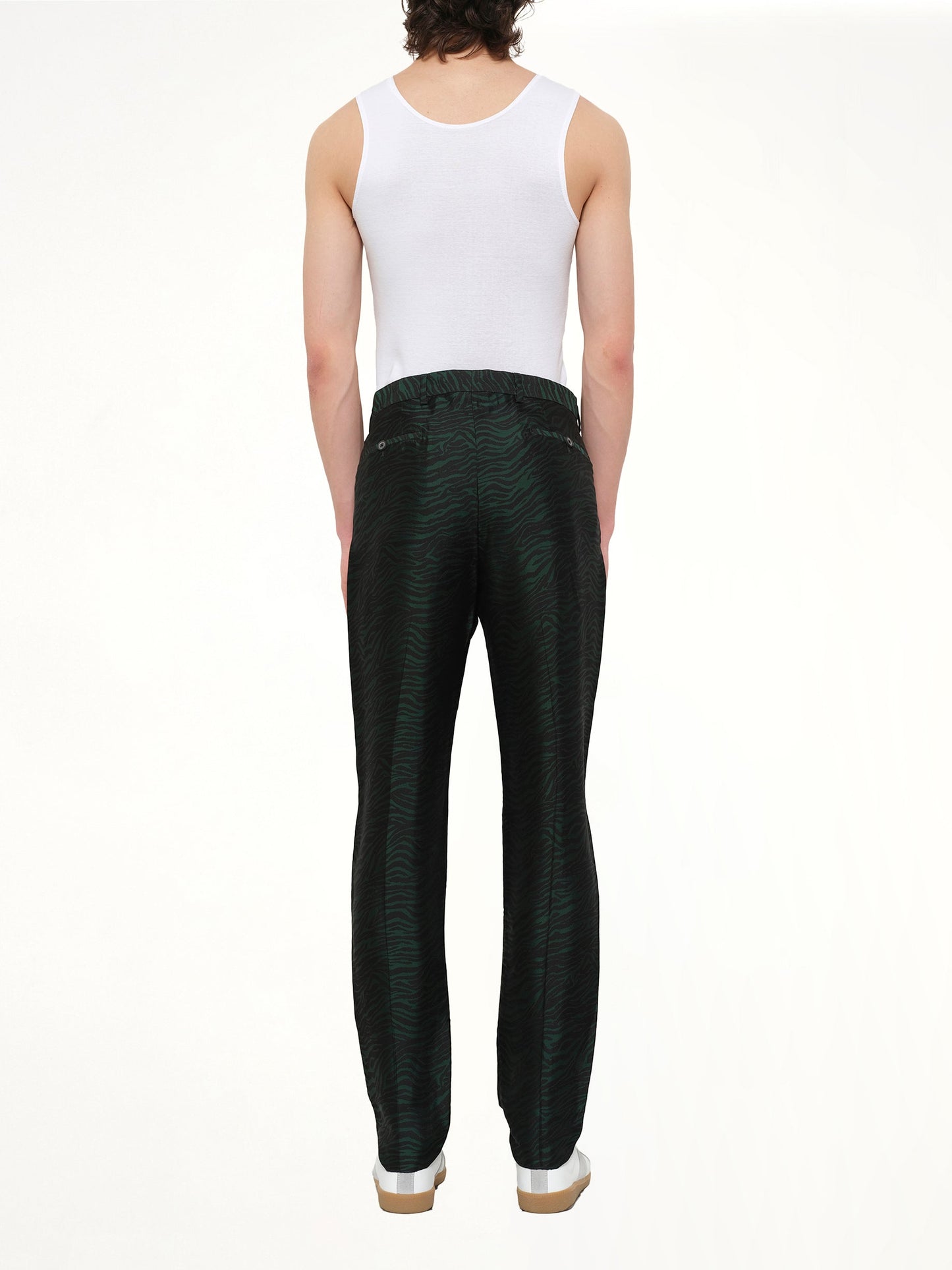 LANVIN Zebra Jacquard Pant (Green)