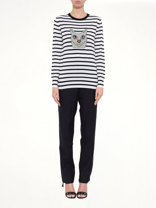 LOEWE Cat Sweater Stripes (Black)
