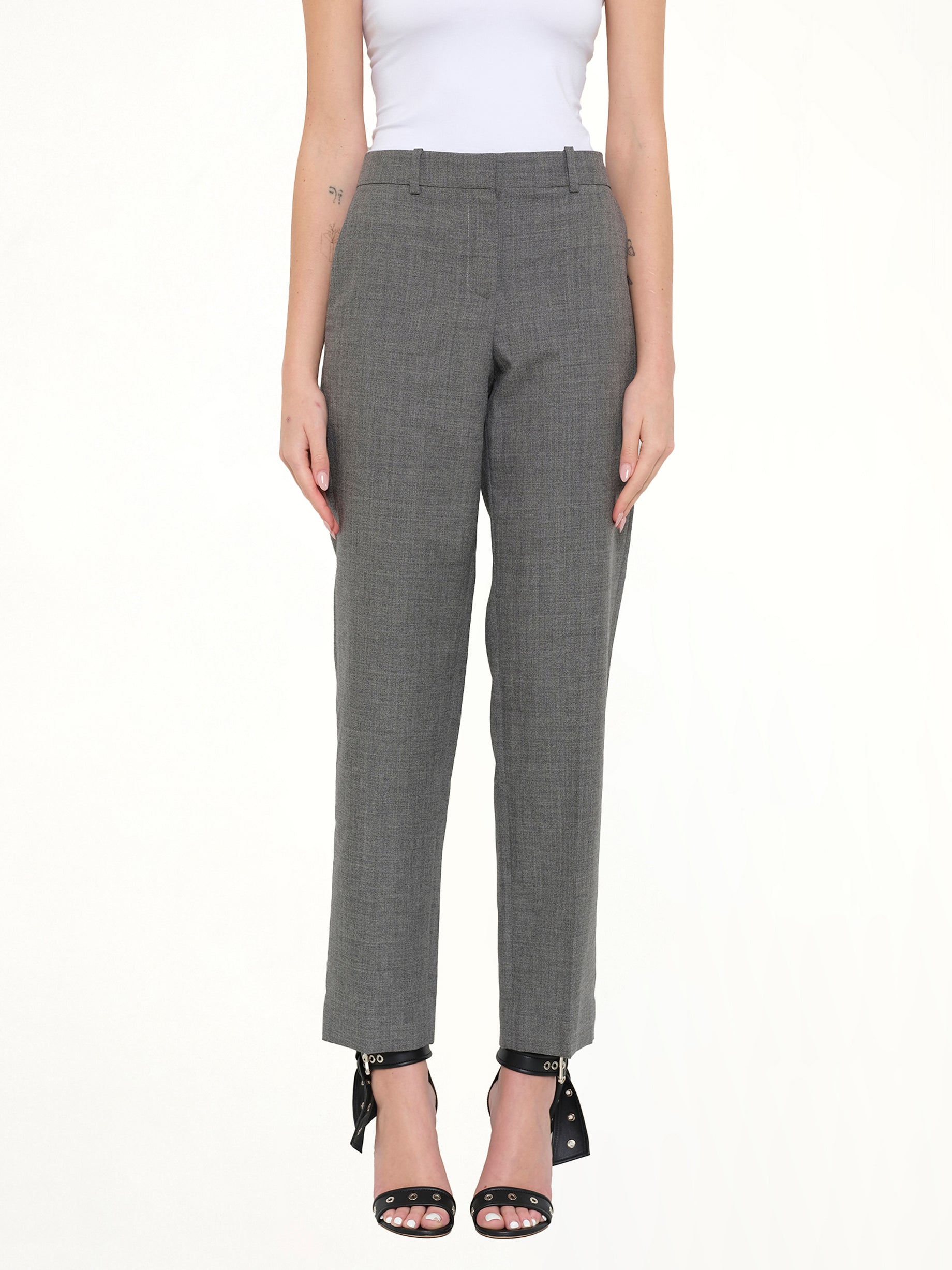 Image of a model wearing Pants. Product name - Loewe Pants in Grey colour by brand - LOEWE