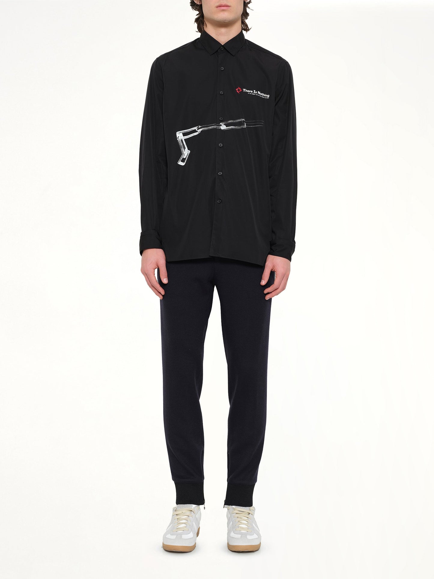LANVIN Shirt Small Collar (Black)