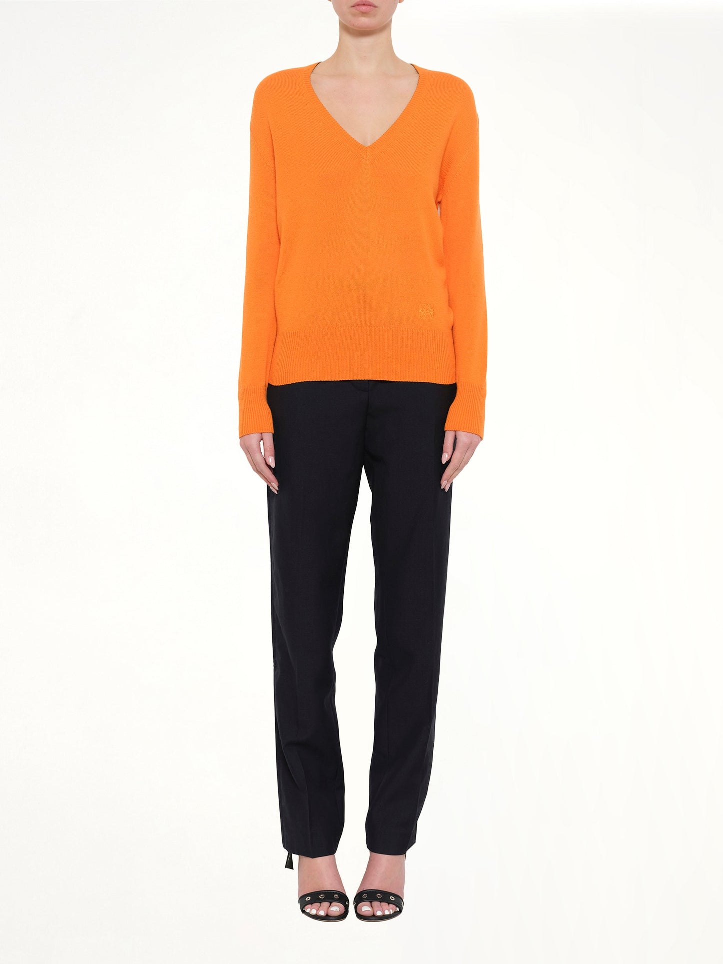 LOEWE V Neck Sweater (Orange)