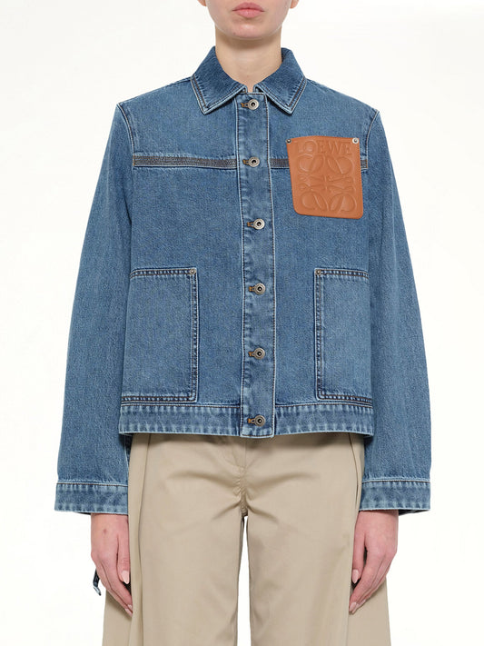 Image of Coats & Jackets. Product name - Workwear Jacket in Blue colour by brand - LOEWE