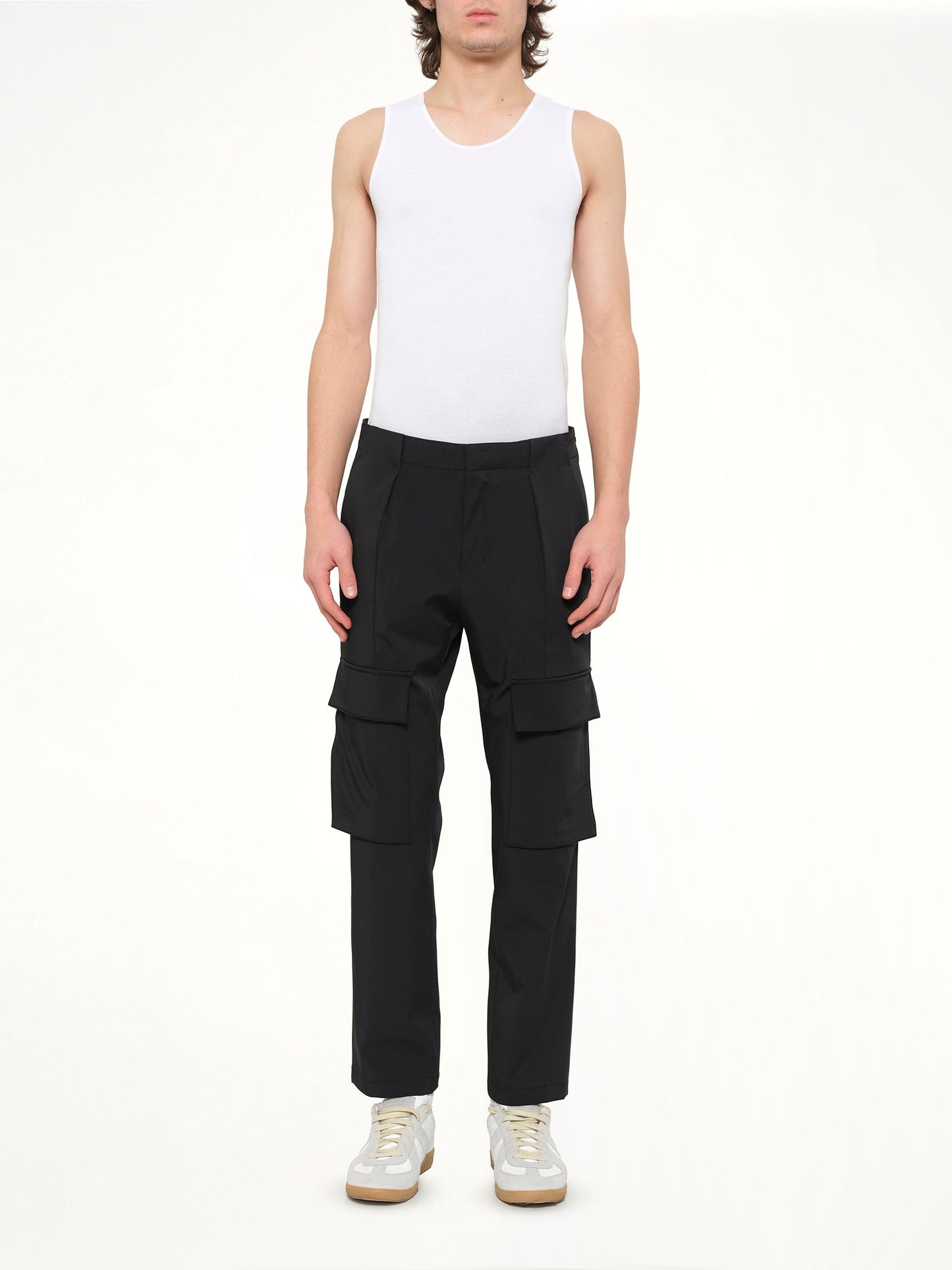 WOOYOUNGMI Casual Cargo Pants (Black)