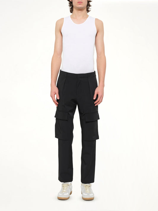 WOOYOUNGMI Casual Cargo Pants (Black)
