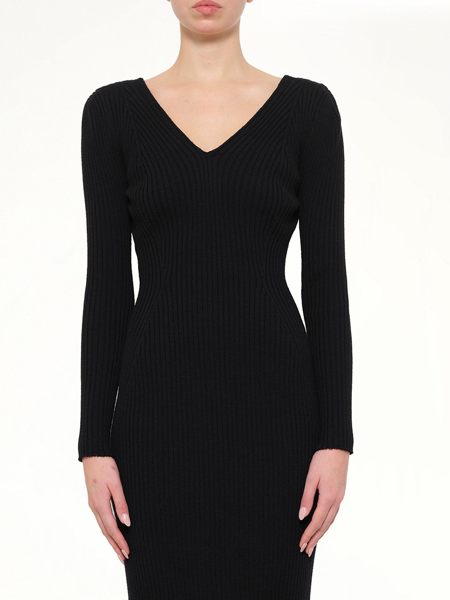 Image of Dresses. Product name - Lanvin Knit Dress in Black colour by brand - LANVIN