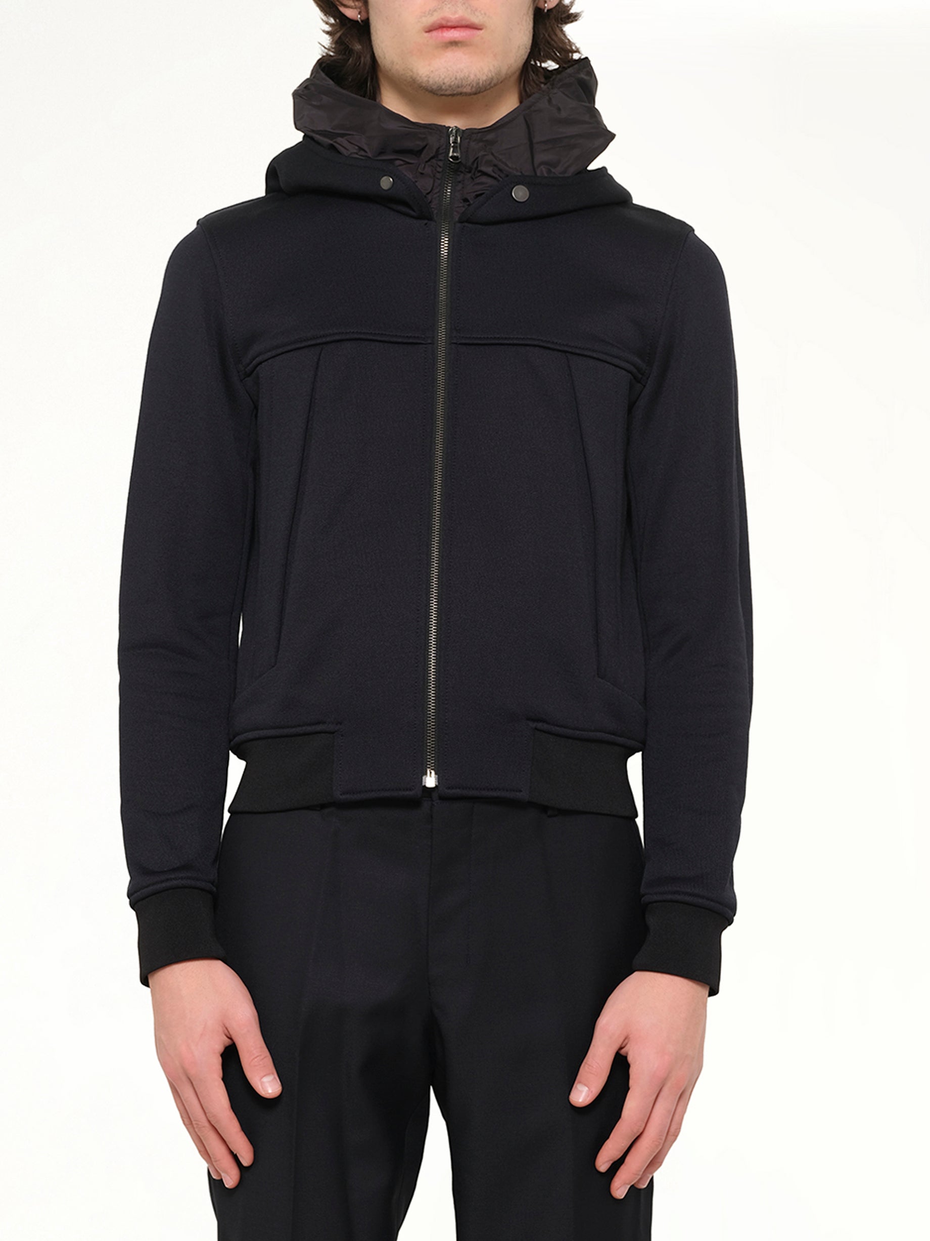 Image of Coats & Jackets. Product name - Wooyoungmi Track Jacket in Black colour by brand - WOOYOUNGMI