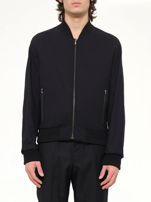 Image of Coats & Jackets. Product name - Wooyoungmi Jacket in Navy colour by brand - WOOYOUNGMI
