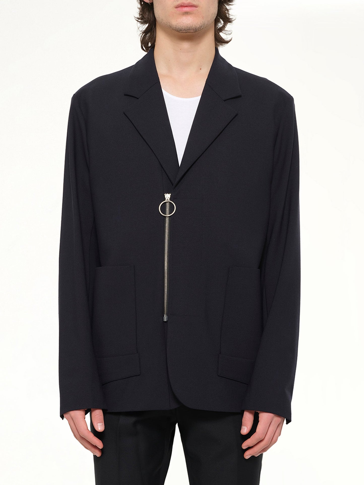 Image of Coats & Jackets. Product name - Wooyoungmi Jacket Navy in Navy colour by brand - WOOYOUNGMI