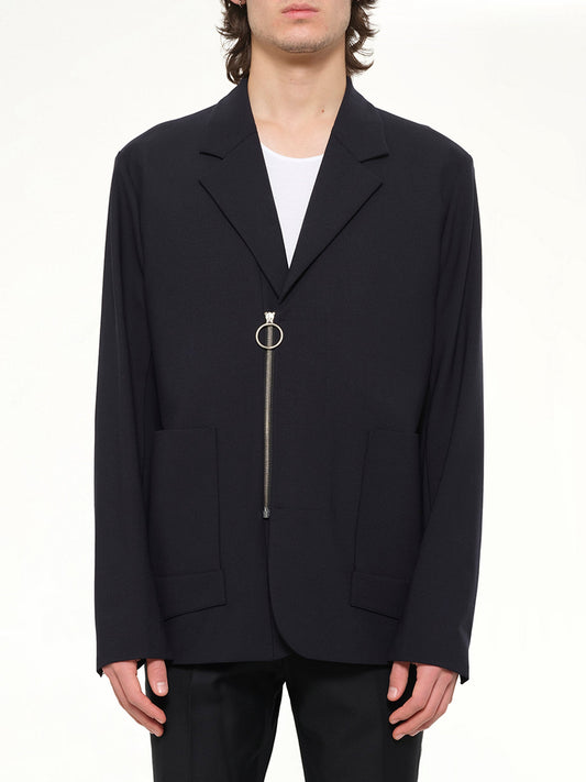 Image of Coats & Jackets. Product name - Wooyoungmi Jacket Navy in Navy colour by brand - WOOYOUNGMI