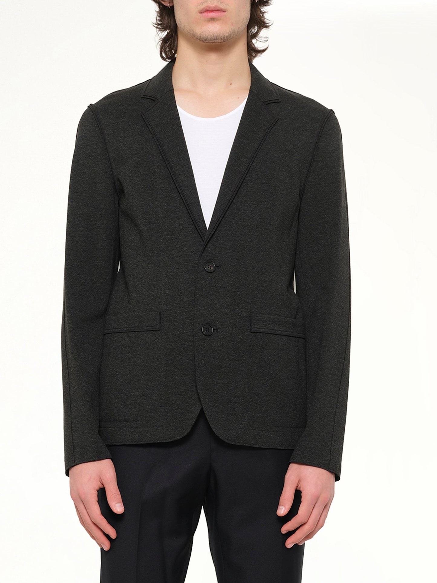Image of Coats & Jackets. Product name - Wooyoungmi Jacket Sj01 901N in Navy colour by brand - WOOYOUNGMI