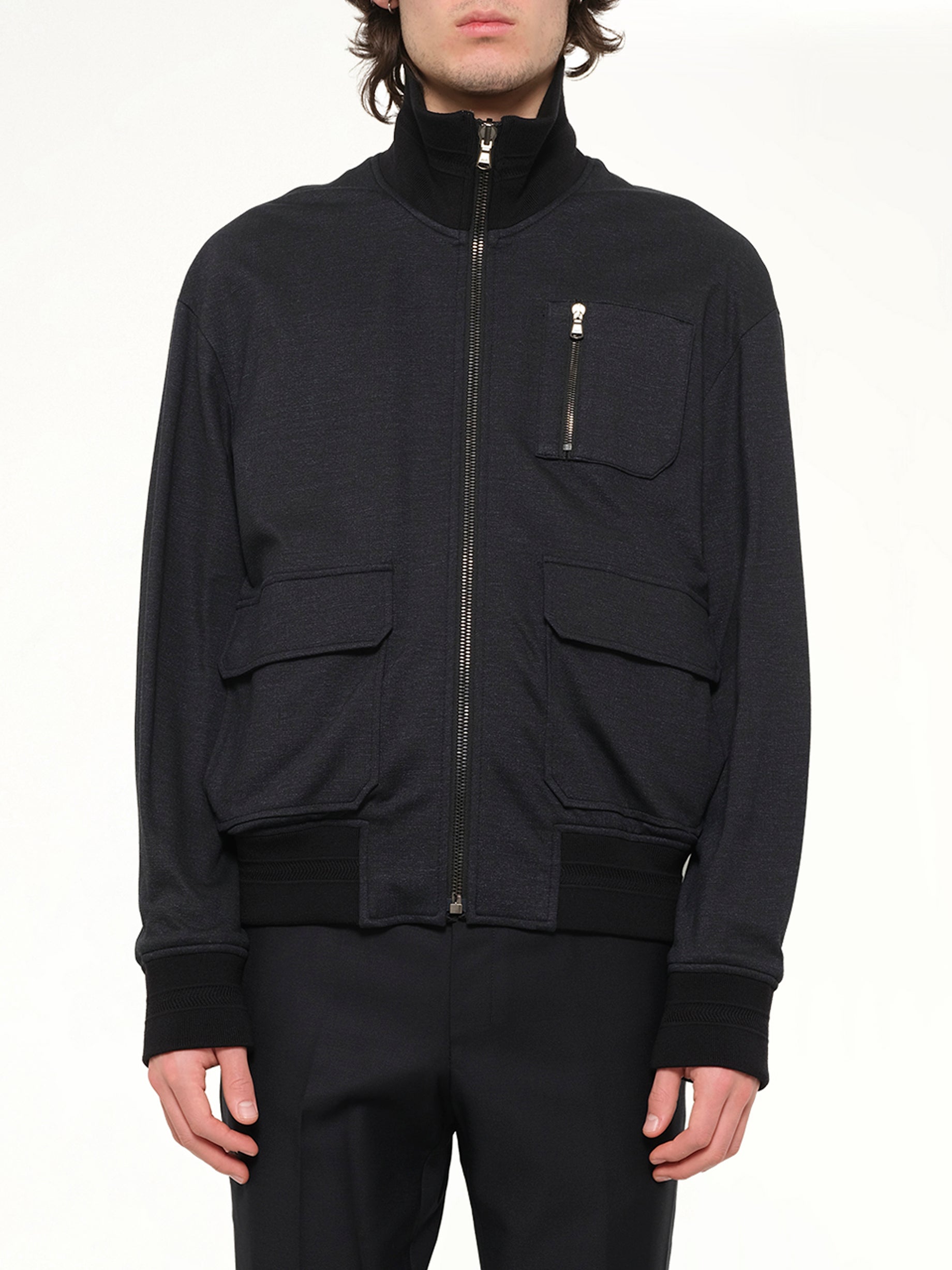 Image of Coats & Jackets. Product name - Wooyoungmi Track Jacket Navy in Navy colour by brand - WOOYOUNGMI