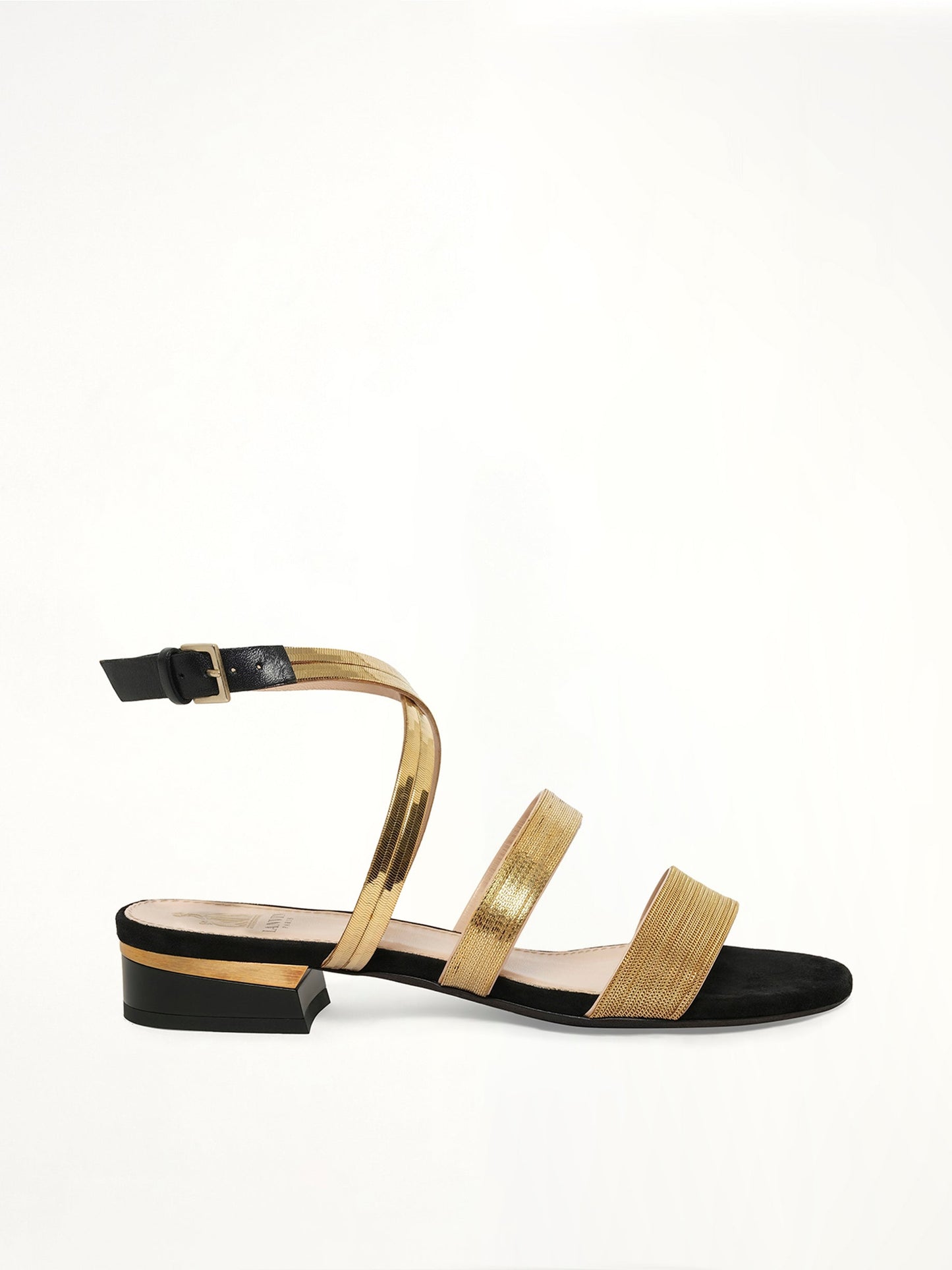 Image of Sandals. Product name - Flat Sandal W/ Chain in Black colour by brand - LANVIN