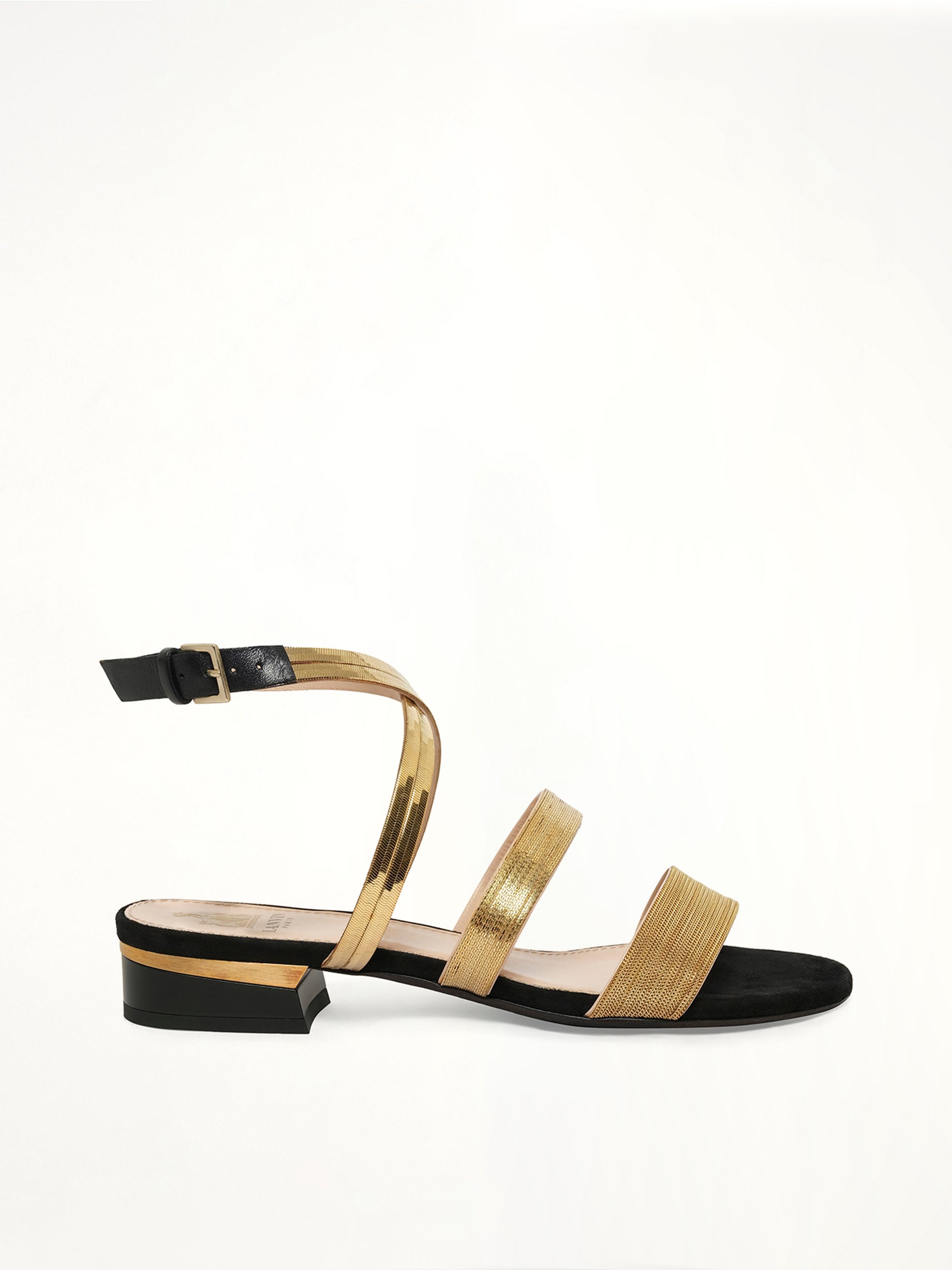Image of Sandals. Product name - Flat Sandal W/ Chain in Black colour by brand - LANVIN